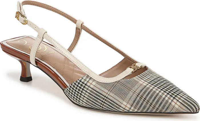 Sam Edelman Toni Slingback Pointed Toe Kitten Heel Pump (Women) | Nordstrom | Nordstrom
