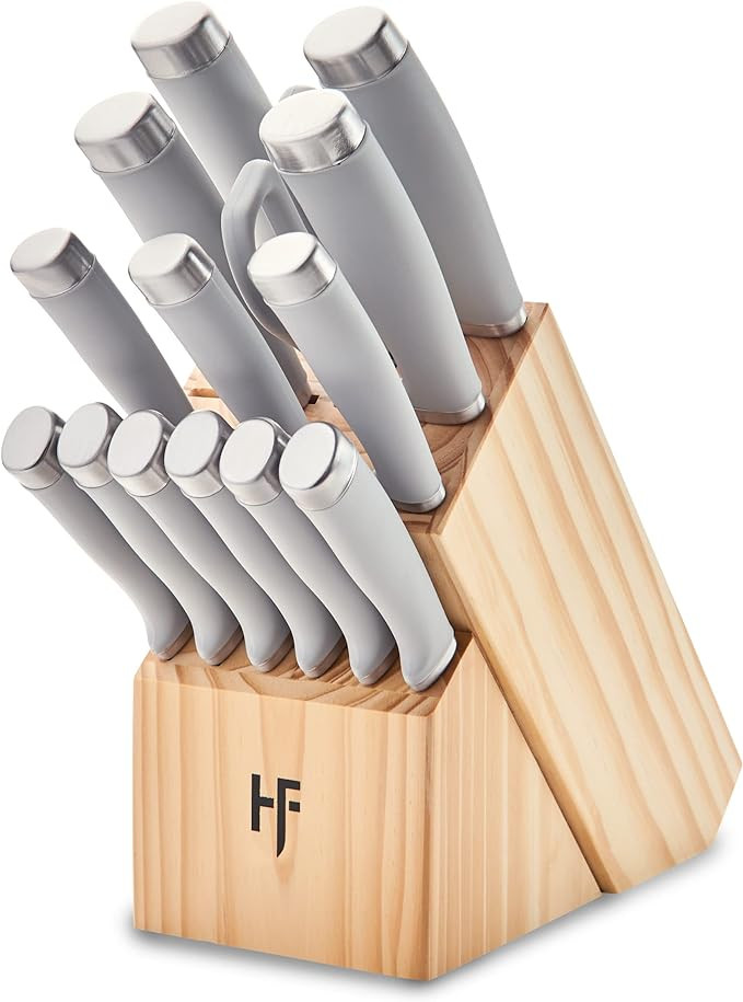 Hampton Forge Epicure Cool 15Pc Block Set, 6.70 LB, Taupe/Grey | Amazon (US)