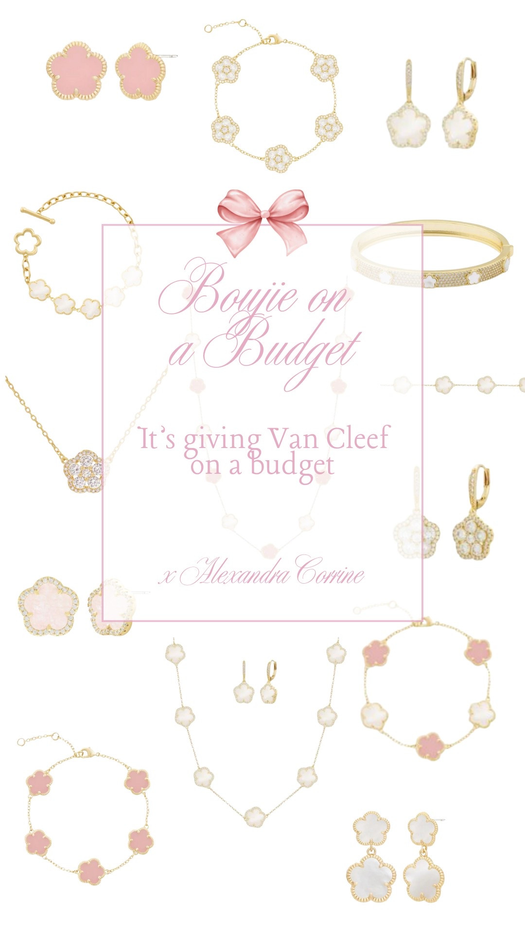 Van Cleef jewelry on a budget 🌸🎀

Clover, clover jewelry, van cleef and arpels, gold jewelry, flower jewelry, bougie on a budget, luxury for less, dupe, accessories, jankuo 

#LTKSaleAlert #LTKStyleTip
