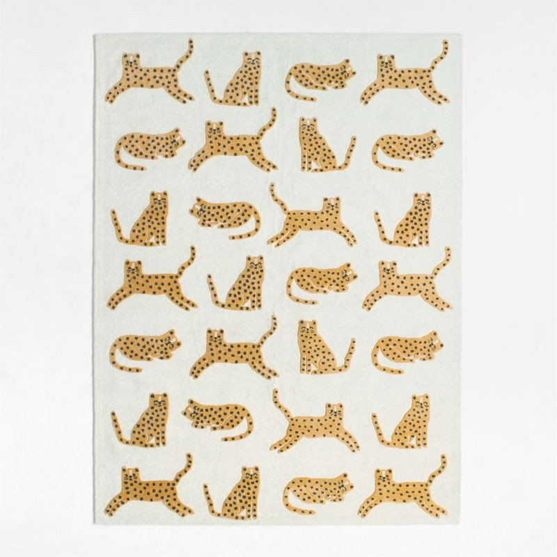Little Leopards Hand-Tufted Wool Kids Area Rug 5'x8' | Crate & Kids | Crate & Barrel