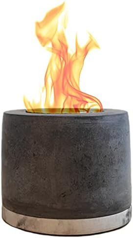 ROUNDFIRE Concrete Table Top Fire Pit - Fire Bowl, Mini Personal Fireplace for Indoor and Outdoor... | Amazon (US)