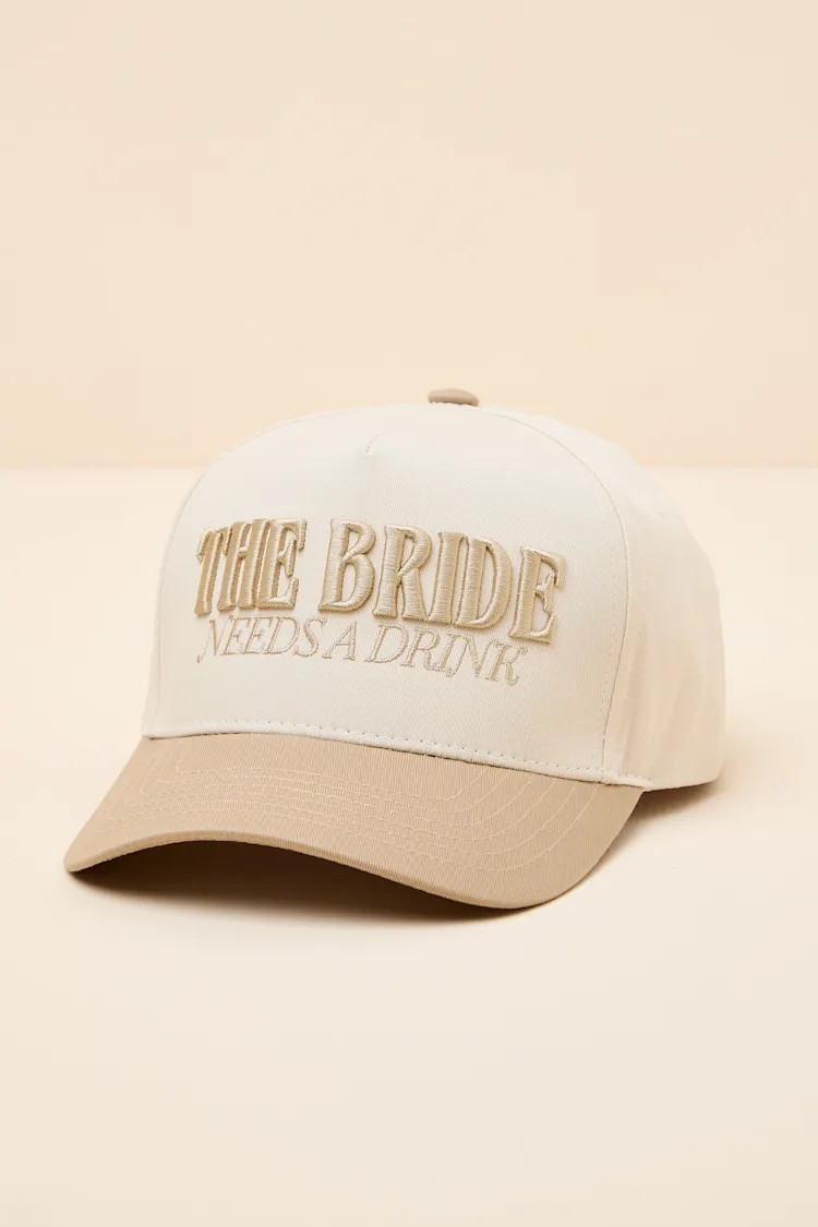 The Bride Beige Embroidered Dad Hat | Lulus