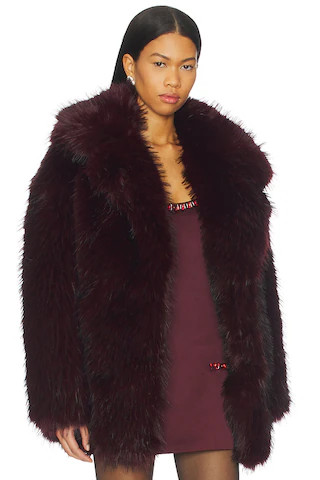 Finaya Faux Fur Trench Coat | Revolve Clothing (Global)