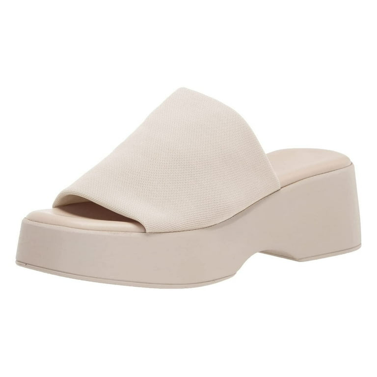 Womens Wedge SIides Sandals Platform Open Toe Slip On Elastic Band Wedges Shoes | Walmart (US)