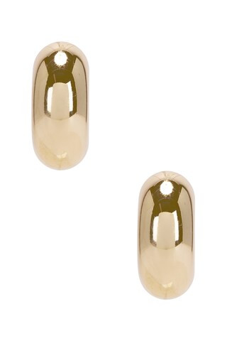 Pearl Huggie Earring in Gold | Revolve Clothing (Global)