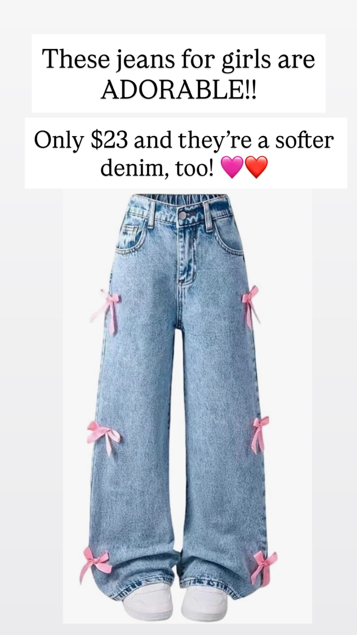 Cute bow jeans for girls 

#LTKKids