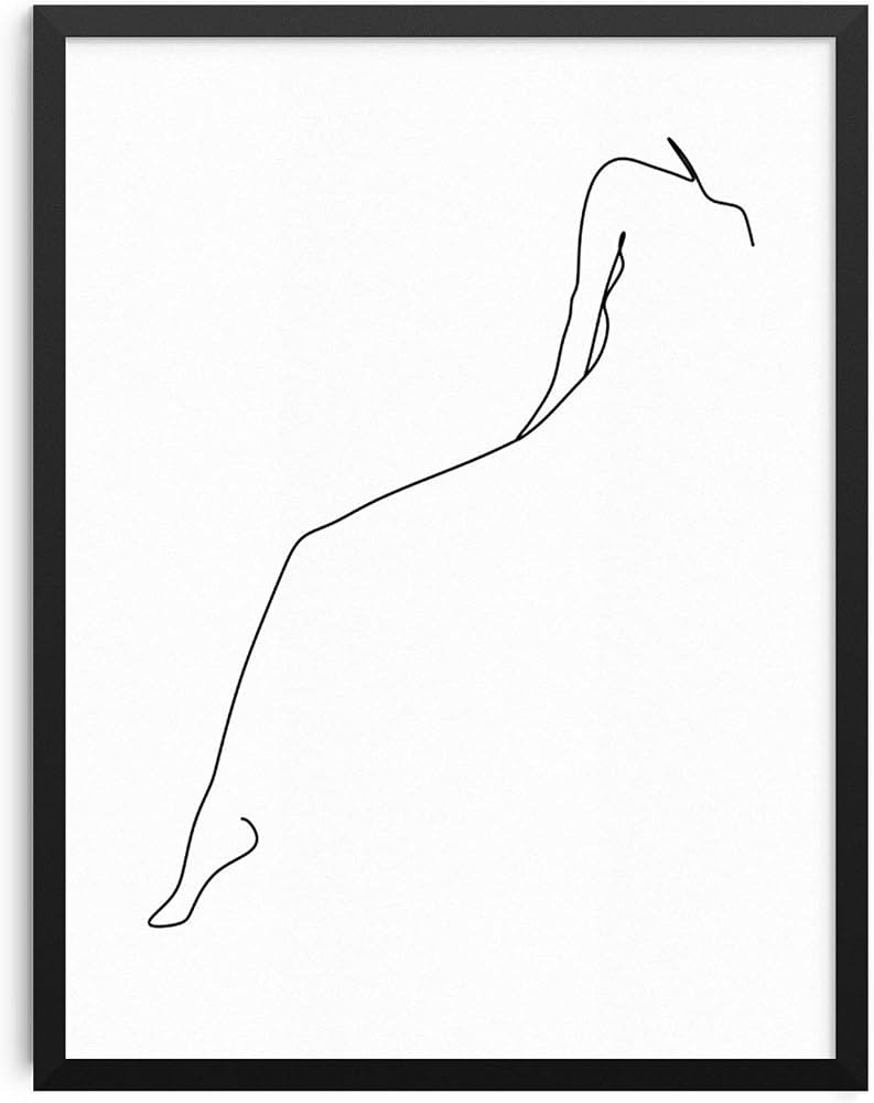 Sincerely, Not Minimalist Line Drawing Wall Art Poster Woman's Body Shape 11"x14" UNFRAMED Modern... | Amazon (US)