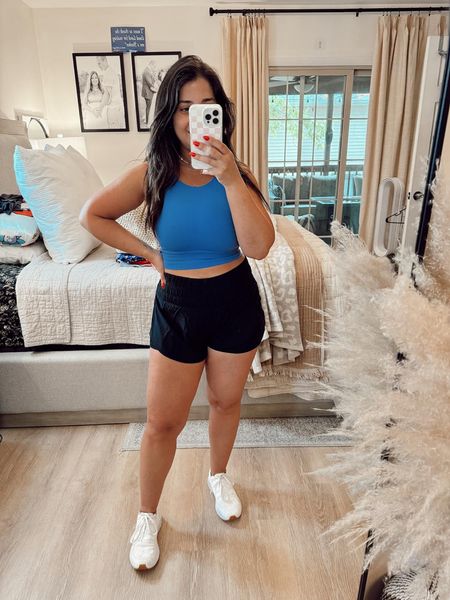 Love this summer workout look! This sports bra is bigger bust friendly, I did a size small. The shorts are in a medium! summer gym look, summer workout outfit, bigger bust friendly sports bra

#LTKStyleTip #LTKFitness #LTKActive