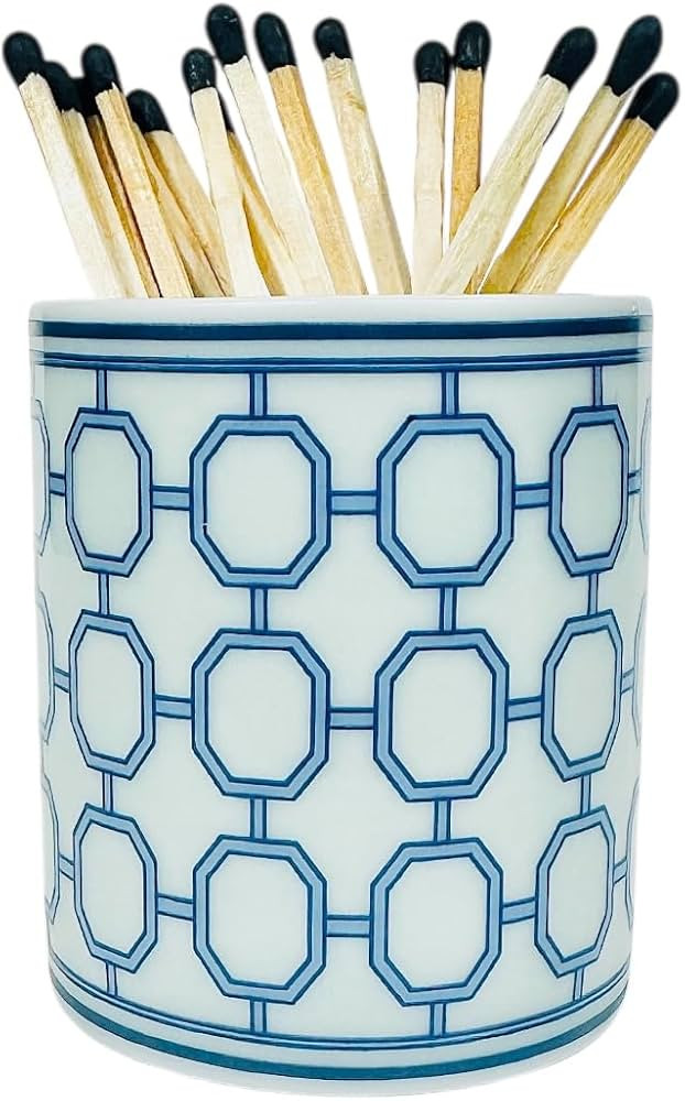 Chinoiserie Long Match Holder with Striker – Tall Design for 3", 4", 5" Matches – Rare Vintag... | Amazon (US)
