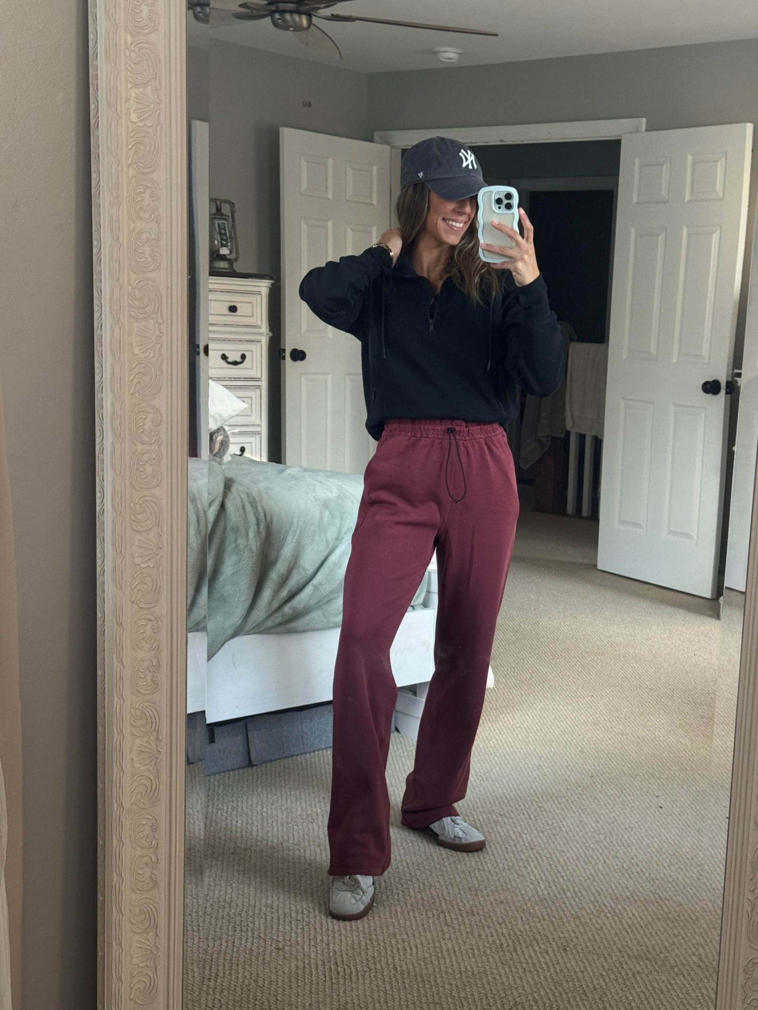 Simple + comfortable outfit that is mom-approved 👏

Obsessed with these sweats. They feel so LUXE & are affordable! 

Affordable pieces | Amazon style | sweatpants | women’s sweats | old navy | sweatshirt | long sleeve shirt | black | burgundy | Yankees | baseball hat | relaxed | simple | easy | mom approved | fall outfit | winter outfit | travel outfit | lounging outfit | sports mom outfit | weekend outfit



#LTKFindsUnder50 #LTKGiftGuide #LTKmomlife
