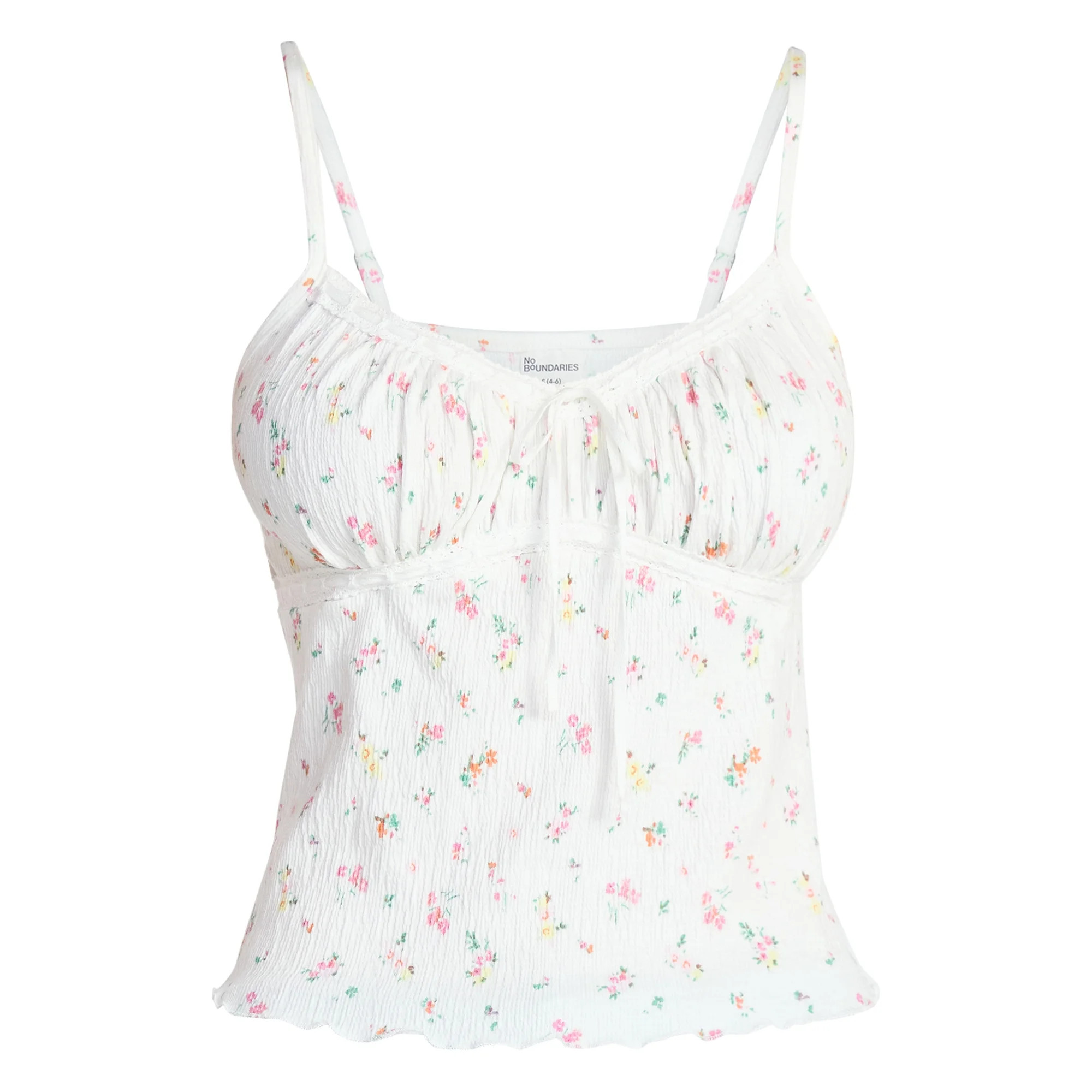 No Boundaries Lace Trim Cami, Women’s XXS-XXL | Walmart (US)