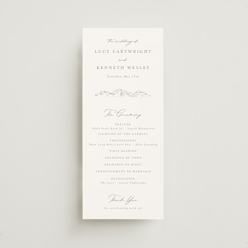 Mountainview Wedding Programs | Minted