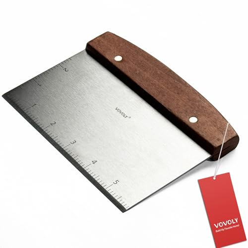 Vovoly Multipurpose Bench Scraper Kitchen Utensil for Flat Top Griddle, Dough Scraper Cutter for Bread and Pizza Cutter - Stainless Steel Metal Griddle Scraper Chopper | Amazon (US)