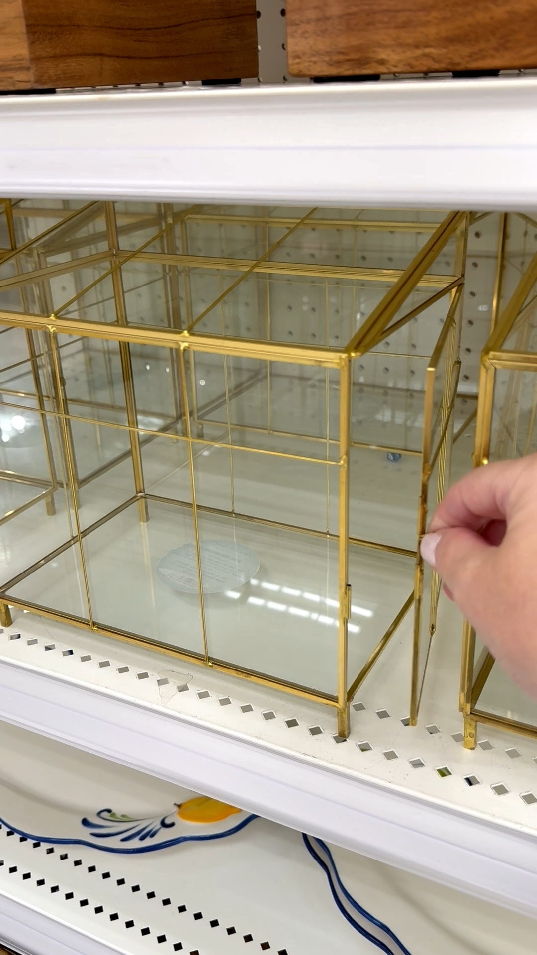 How sweet is a mini greenhouse? 🪴 This would be so cute on a coffee table as part of a summer tablescape.

It has clear glass panels with a brass frame, pitched roof, hinged door on the side for easy access, and stands on four legs. Perfect for a small space too! 

#minigreenhouse #terrarium #containergardening #target #tabletopgreenhouse #pottedplants #glassgreenhouse #tablegreenhouse #summerplants #smallgreenhouse #indoorplants

#LTKHome #LTKSeasonal