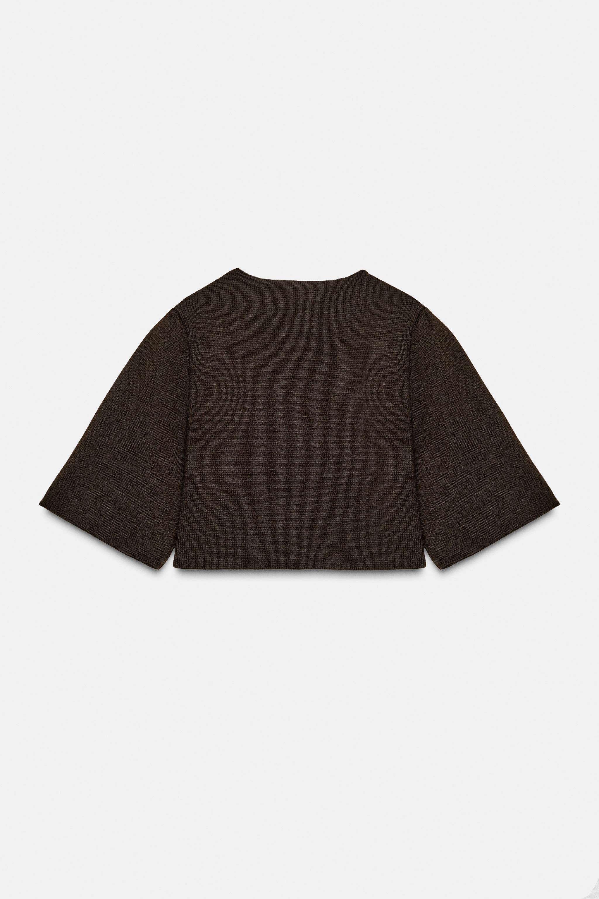 CROPPED KNIT JACKET | Zara US