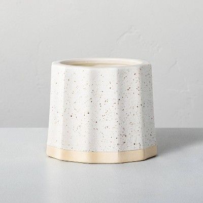 11oz Willow Wide Fluted Speckled Ceramic Seasonal Candle - Hearth &#38; Hand&#8482; with Magnolia | Target