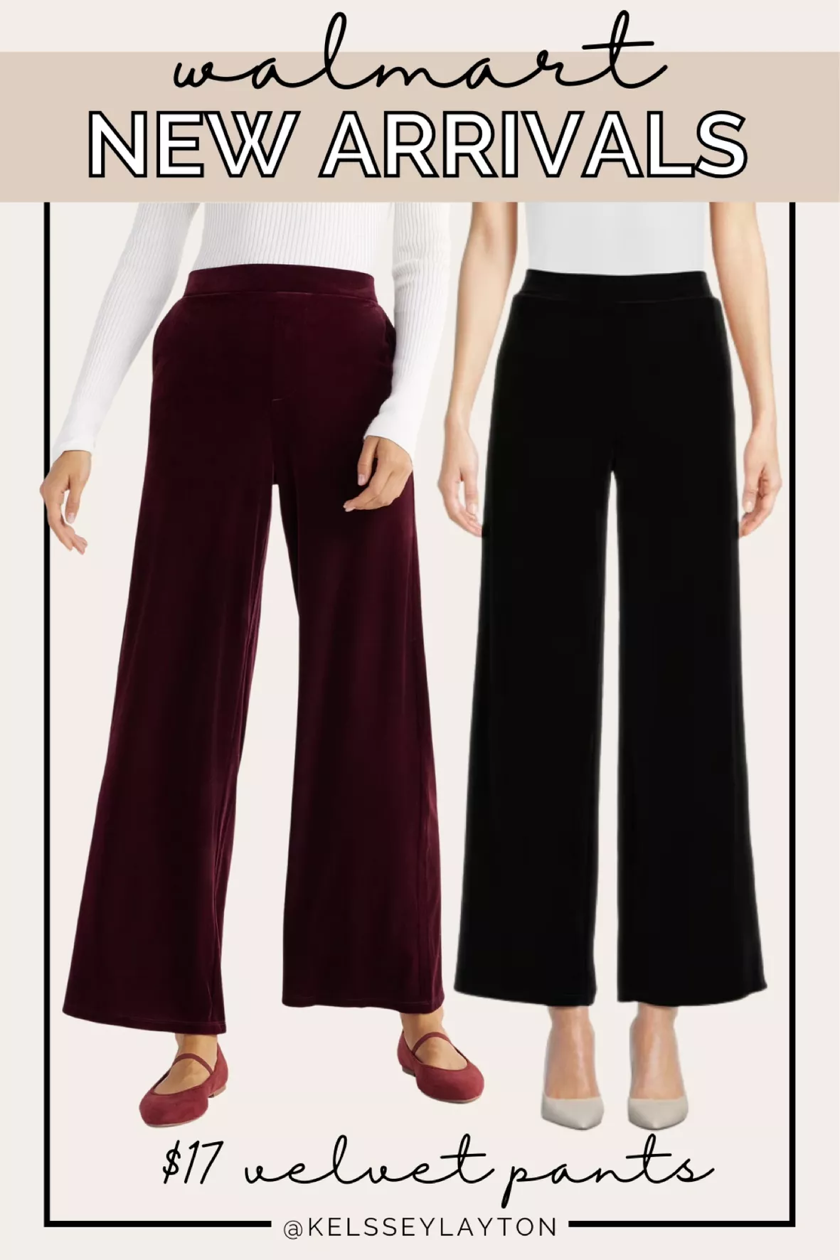 Time and Tru Women's Velvet Wide … curated on LTK