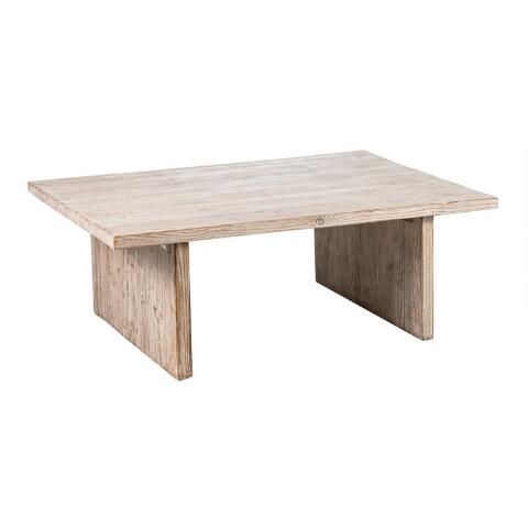 Tyne Aged White Reclaimed Pine Coffee Table | World Market