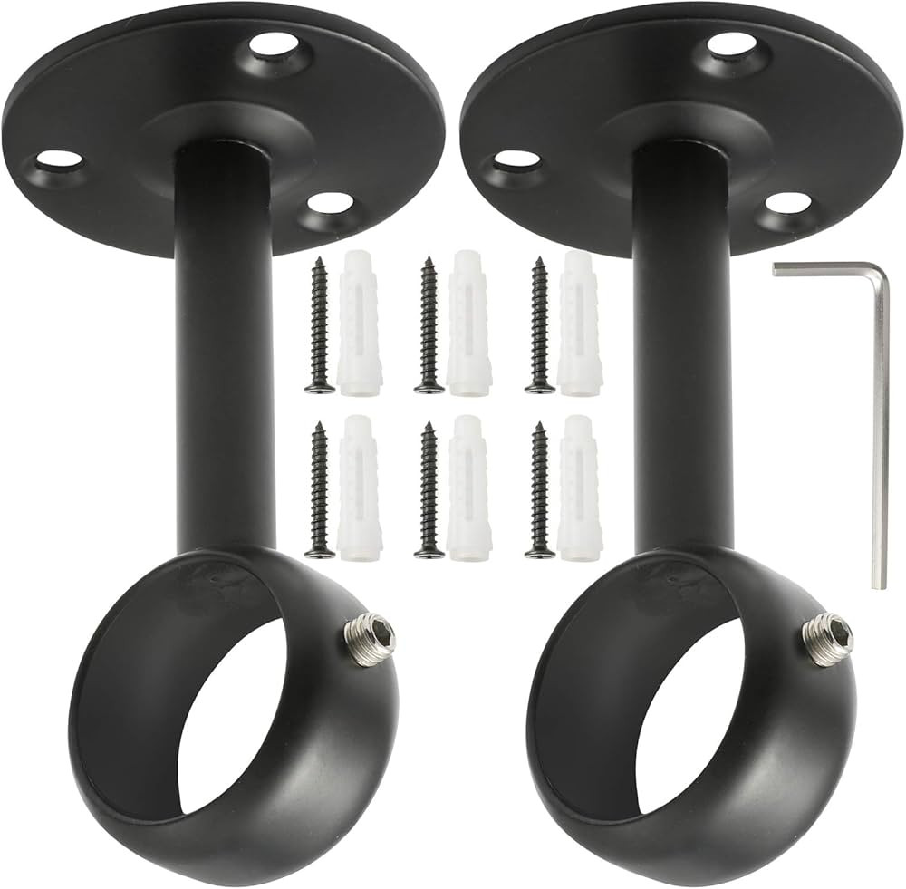 Creatyi Curtain Rod Brackets Curtain Rod Ceiling-Mount Brackets Ceiling Hook Curtain Holders Curt... | Amazon (US)