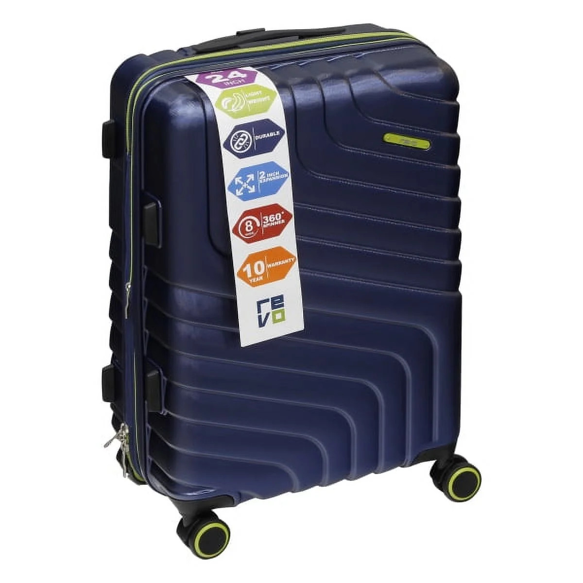 Revo Pivot Lite Hardside Carry on Spinner Luggage - Assembled Product Height 24" - Walmart.com | Walmart (US)