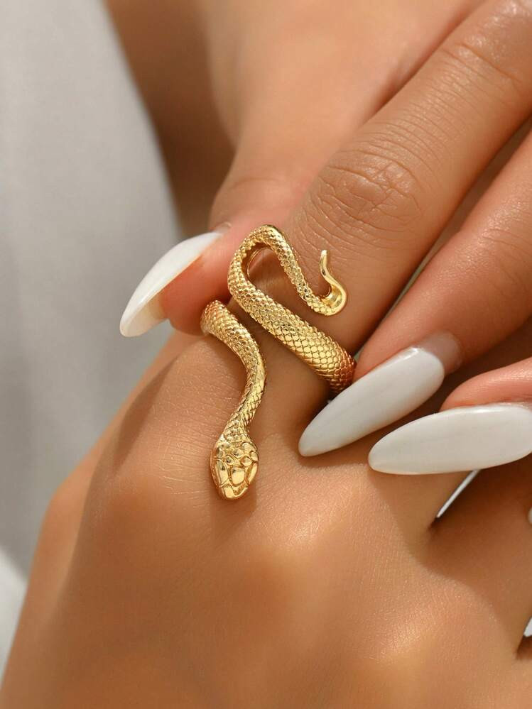 1pc Unique Niche Design Snake Opening Ring, Suitable For Daily Wear By Women | SHEIN