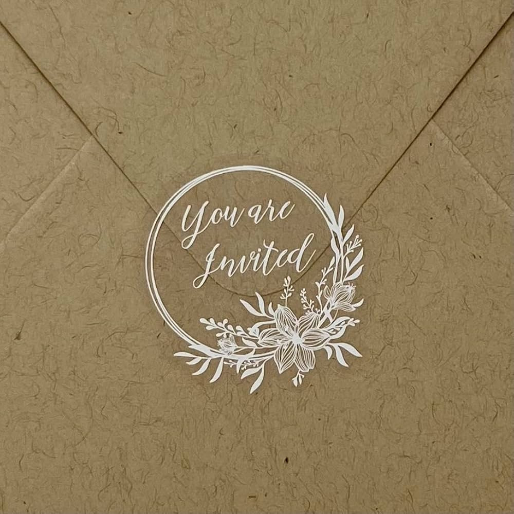 You Are Invited Envelope Seals- 60 clear Stickers for Wedding Invitations, Waterproof Invitation ... | Amazon (US)