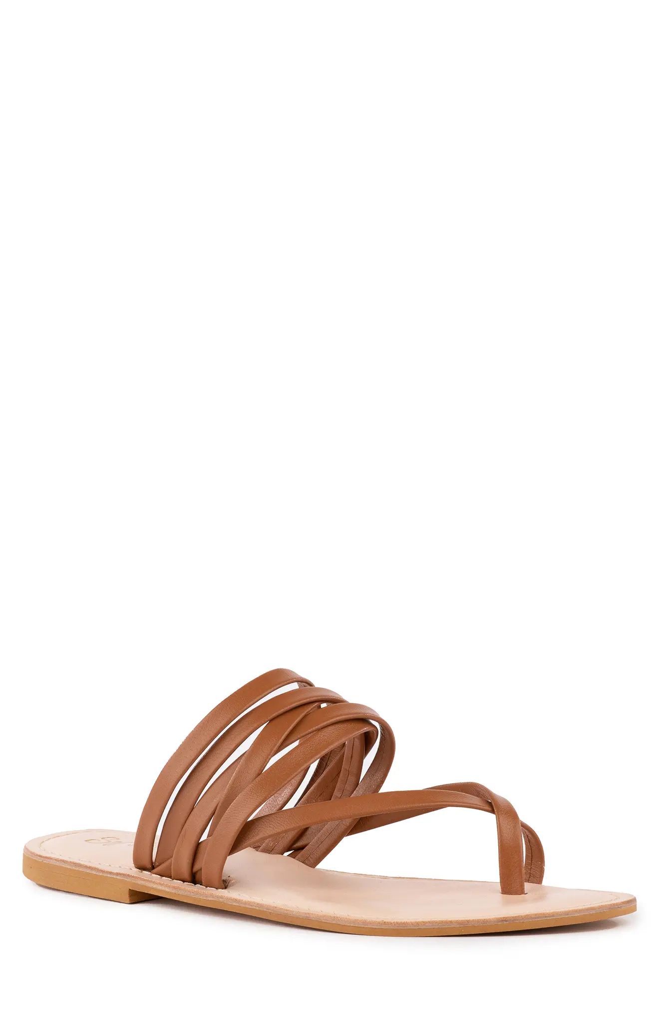 Seychelles Live a Little Slide Sandal in Cognac Leather at Nordstrom, Size 8 | Nordstrom