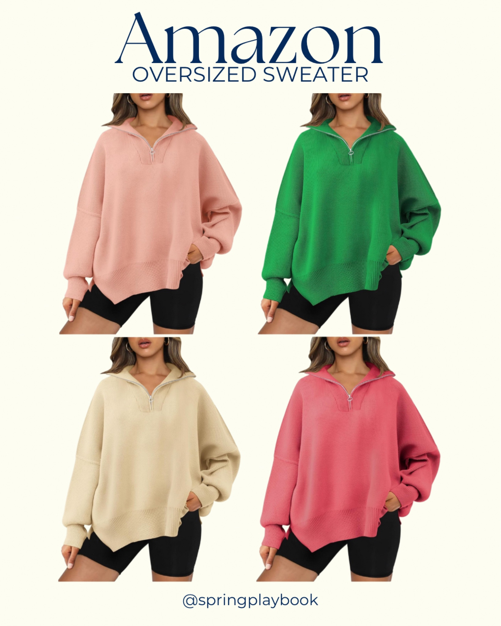 Amazon oversized zip sweater for Springs

Pink - Light Spring #hocsalmon
Green - Clear Spring #hocleafgreen
Apricot - All #hocoatmeal
Watermelon Red - Warm Spring #hoccoral

#createdcolorful #createdcolorfulspring #hocspring #tcispring #pcaspring #lightspring #warmspring #truespring #brightspring #clearspring #paintboxspring #bluespring


#LTKstyletip #LTKsalealert #LTKfindsunder50