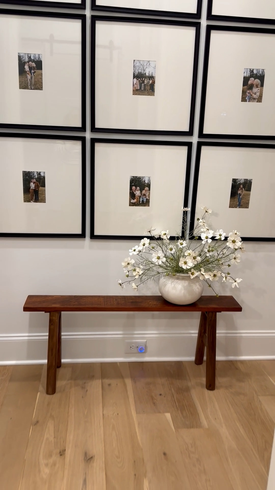 Hallway vignette with wooden bench and large frame gallery wall
@Wayfair 
@Target 


#LTKHome #LTKdayinmylife #LTKSaleAlert