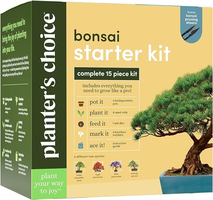 Bonsai Starter Kit - Gardening Gifts for Women & Men - Unique DIY Hobbies, Crafts Hobby Kits for ... | Amazon (US)