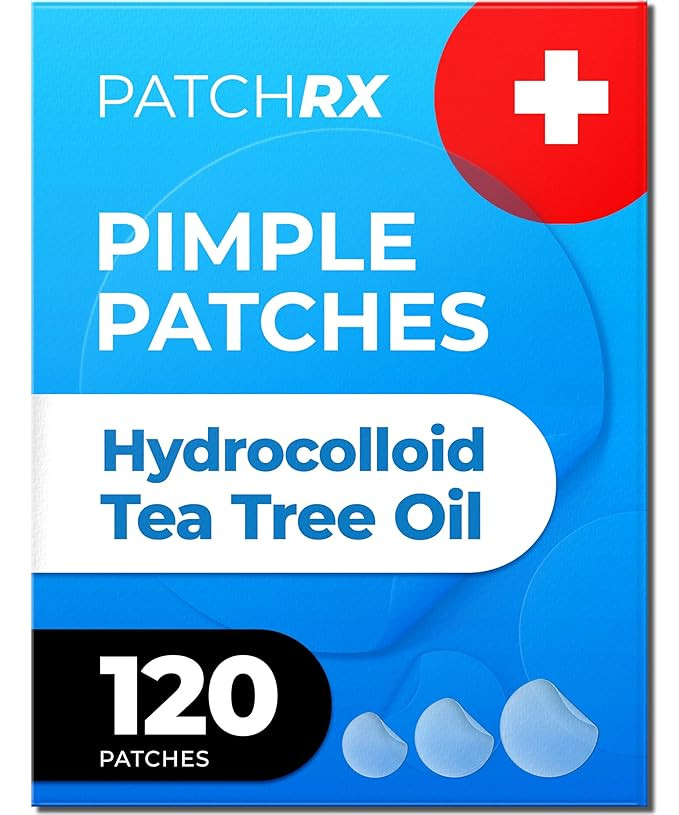 Pimple Patches for Face (120 Patches), Hydrocolloid Acne Patches with Tea Tree Oil, Pimple Patch ... | Amazon (US)