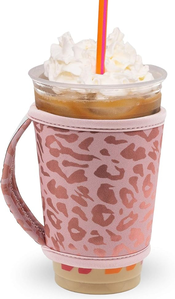 GoCuff Reusable Hot and Iced Coffee Cup Insulator Sleeve with Handle for Beverages and Neoprene H... | Amazon (US)