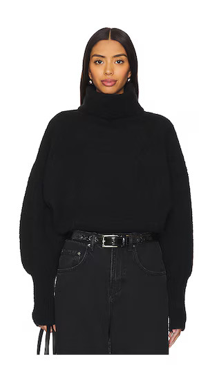 x Emily Gemma Elya Turtleneck Sweater in Black | Revolve Clothing (Global)