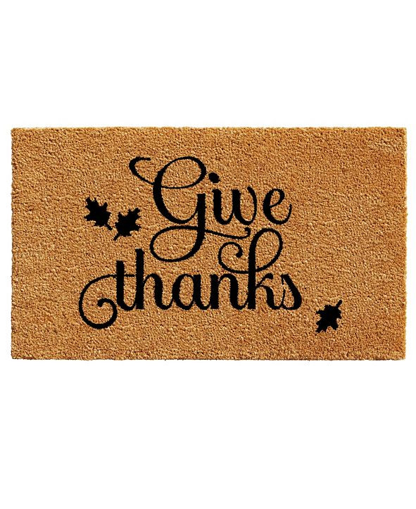 Give Thanks 17" x 29" Coir/Vinyl Doormat | Macys (US)
