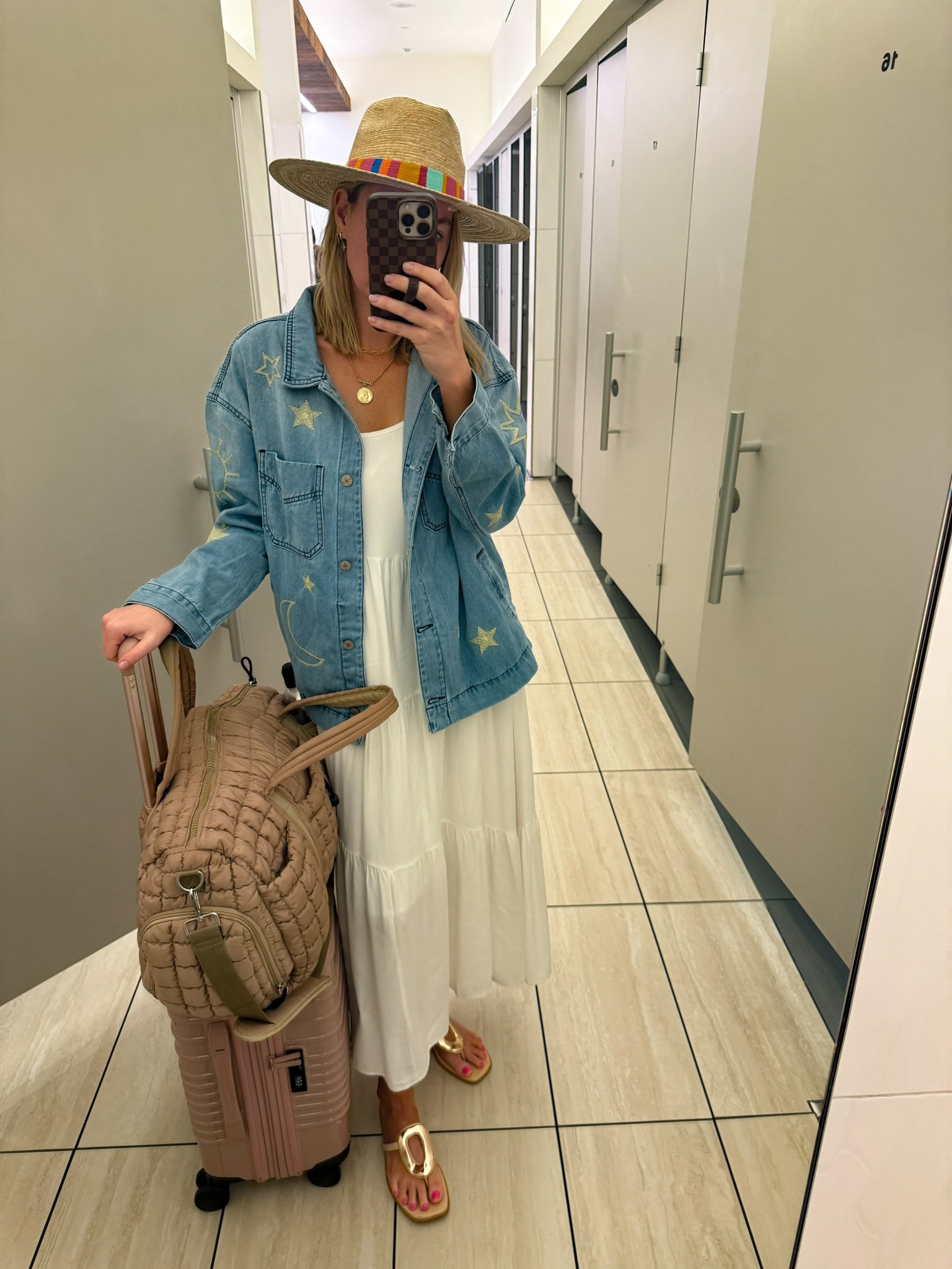 Mexico bound for a little getaway! Wearing a large in the denim jacket, small in the maxi dress, true size in the sandals! 

 

#LTKOver40 #LTKMidsize #LTKTravel