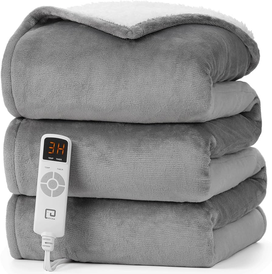 EHEYCIGA Heated Blanket Electric Blanket Throw - Heating Blanket with 6 Heating Levels & 10 Hours... | Amazon (US)