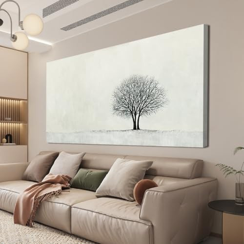 Canvas Wall Art Decor Large Wall Art Pictures for Living Room Canvas Modern Art Wall Decor Black and White Wall Art Decor Minimalist Tree Wall Art Prints Art Work for Home Office Wall Decor 29" X 58" | Amazon (US)