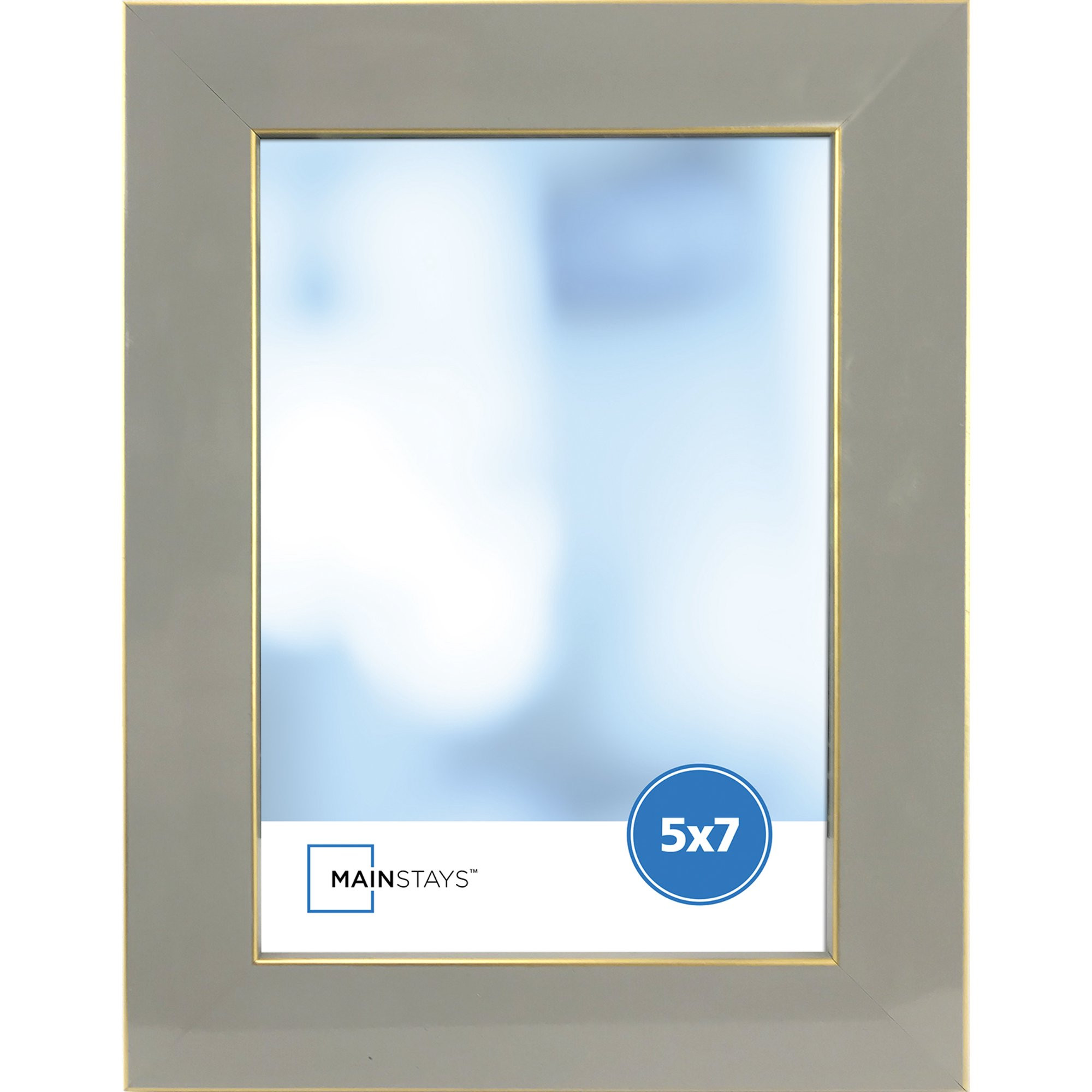 Mainstays 5x7 Gray with Gold Accent Picture Frame | Walmart (US)