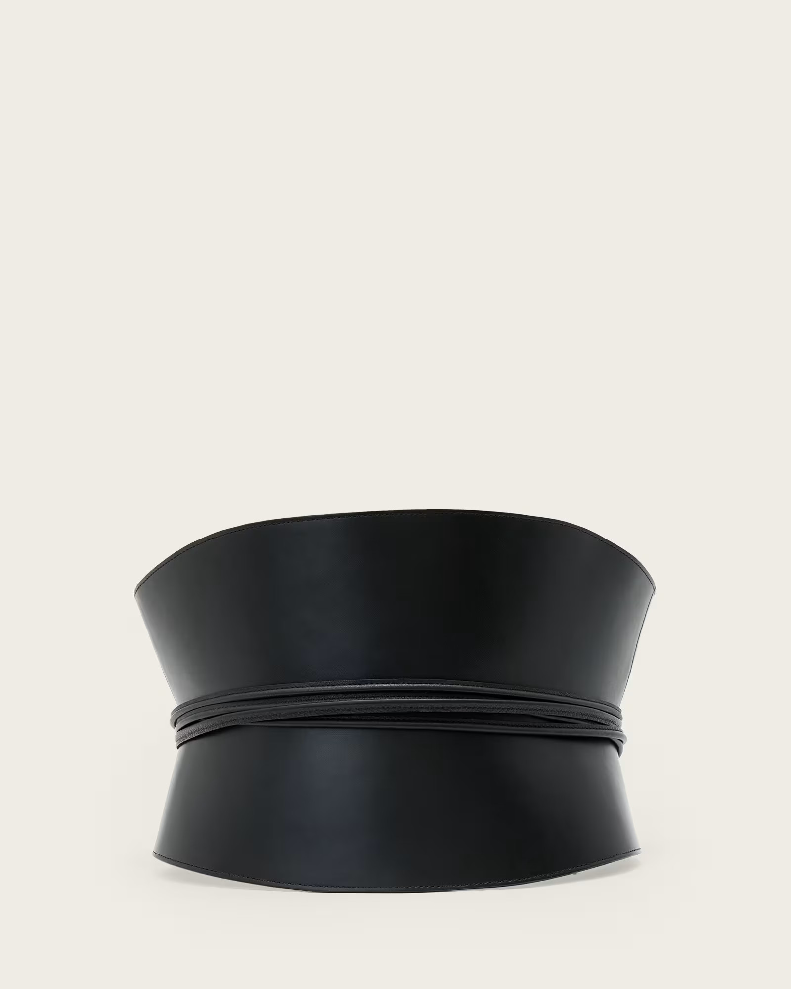 Ann Wrap Corest Leather Belt Black | ALLSAINTS US | AllSaints US