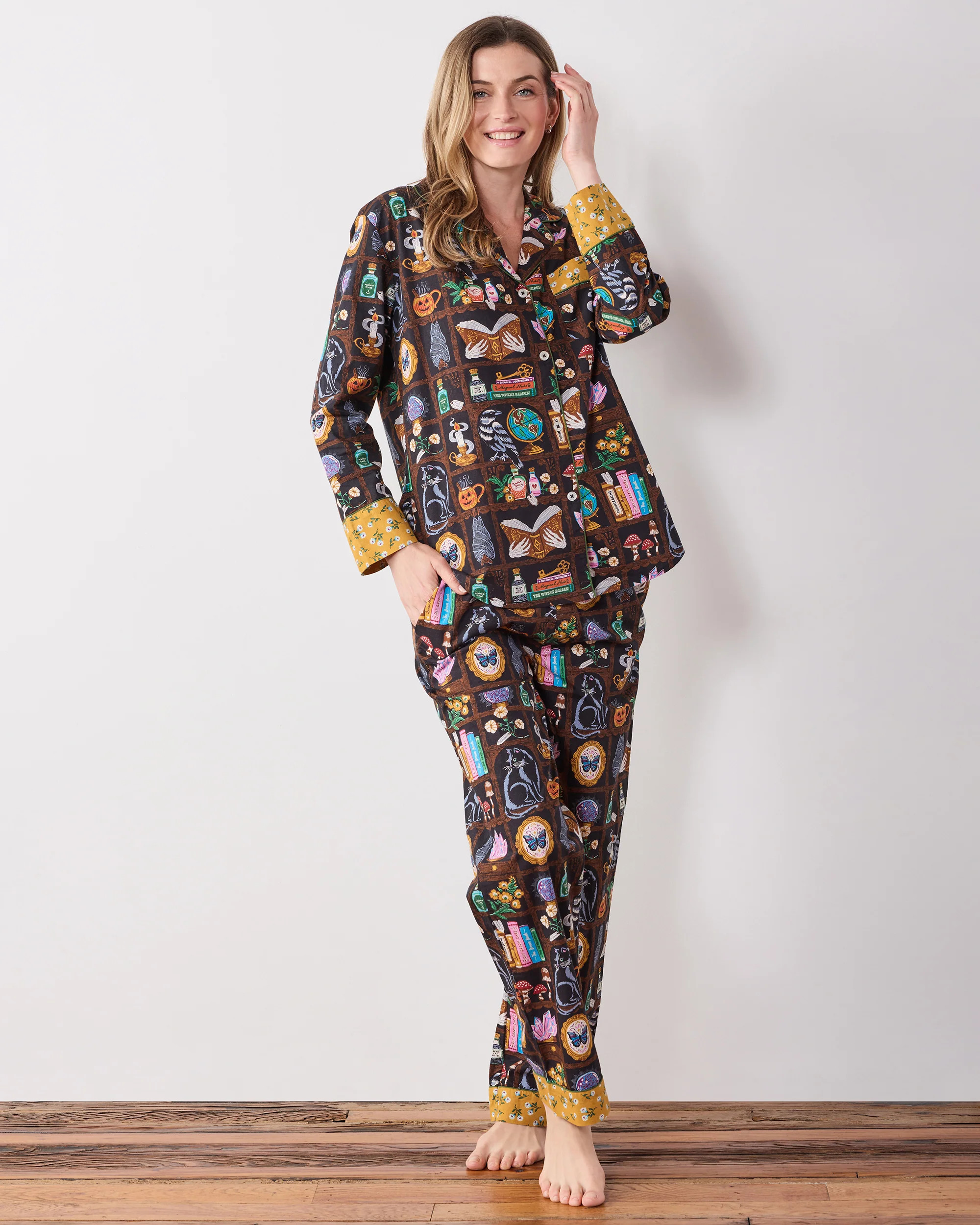 Enchanted Study - Tall Long PJ Set - Obsidian | Printfresh