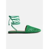 Free Assembly Women's Woven Wrap Slide Flats | Walmart (US)