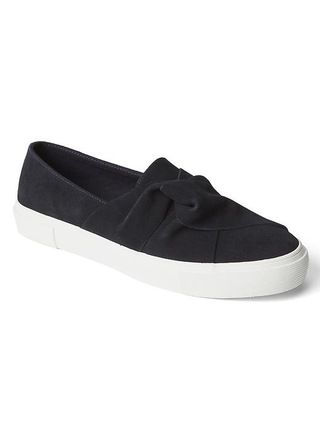 Gap Womens Knotted Slip-On Sneakers Navy Size 10 | Gap US