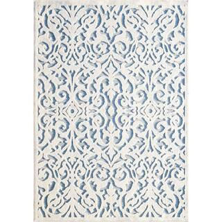 My Texas House Lady Bird Natural Blue 9 ft. x 13 ft. Indoor/Outdoor Area Rug 436303 - The Home De... | The Home Depot