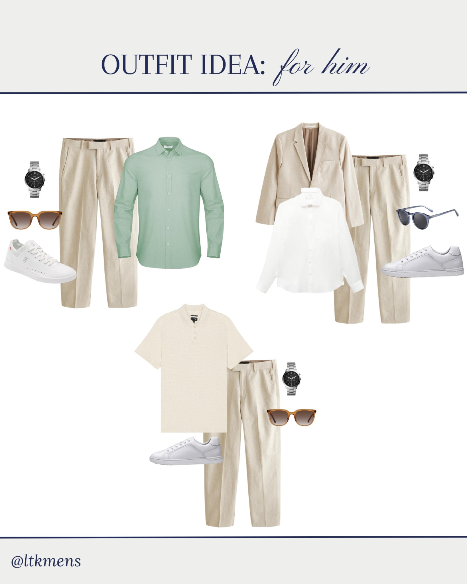 Top Size L 
Bottoms size L 

Summer capsule wardrobe for men, travel outfit, europe outfits, outfits for him, guys outfits, shorts outfit, 

#liketkit #LTKfit #LTKunder50 #LTKunder100 