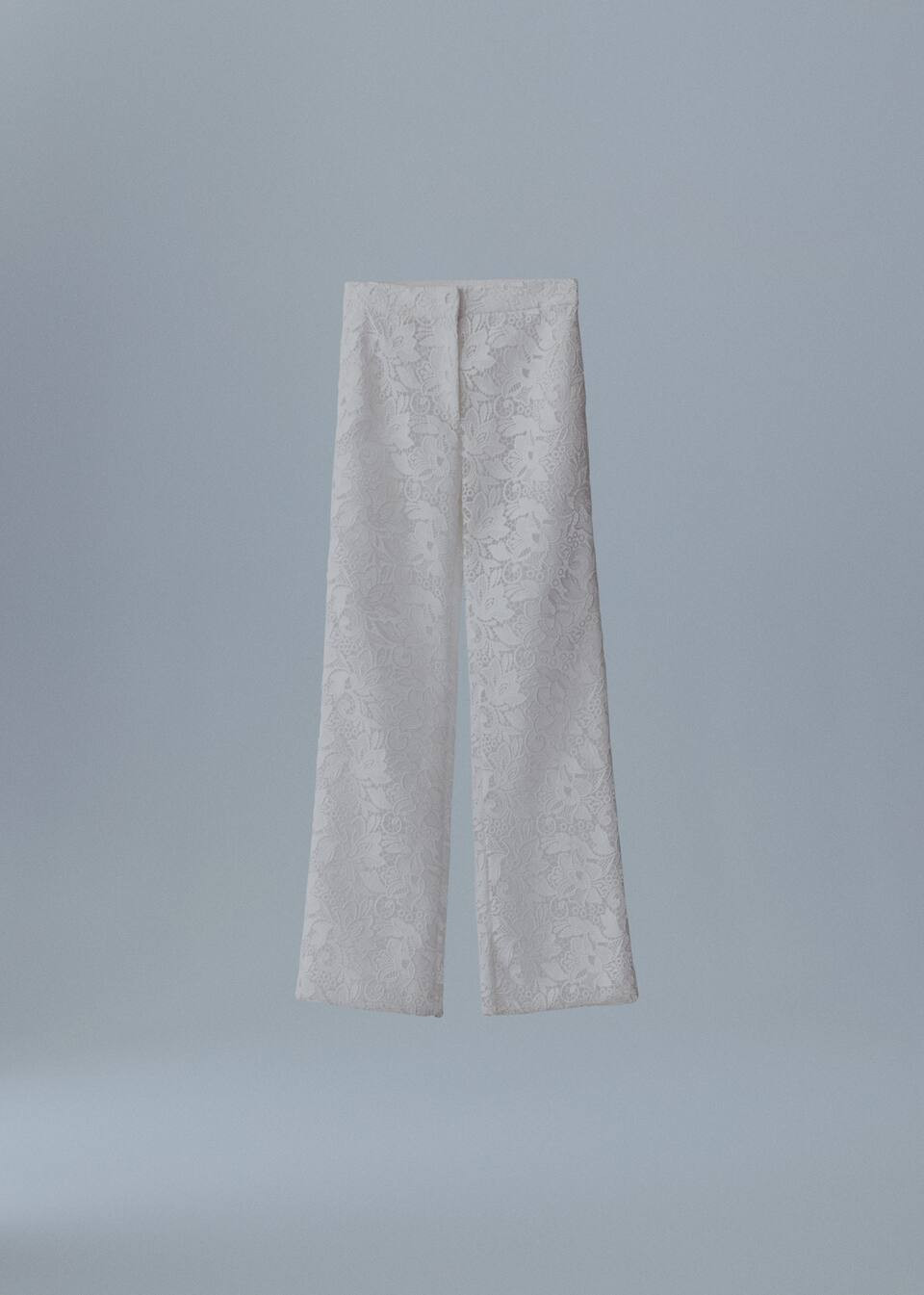 Guipure suit pants -  Women | Mango USA | MANGO (US)