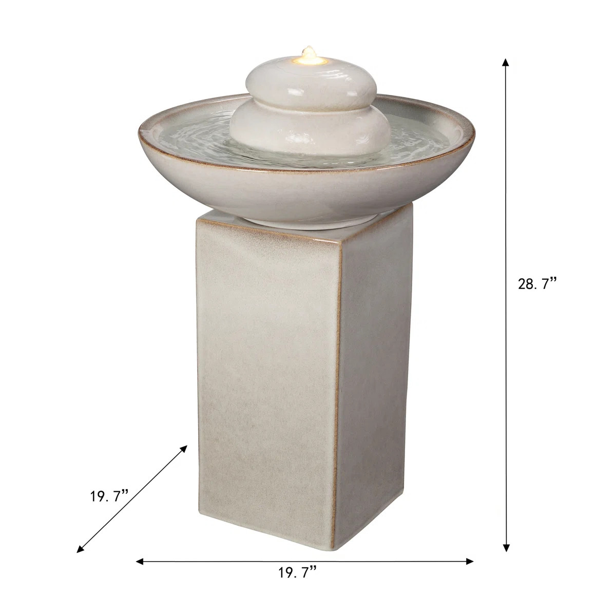 Weather Resistant Floor Fountain with Light | Wayfair North America