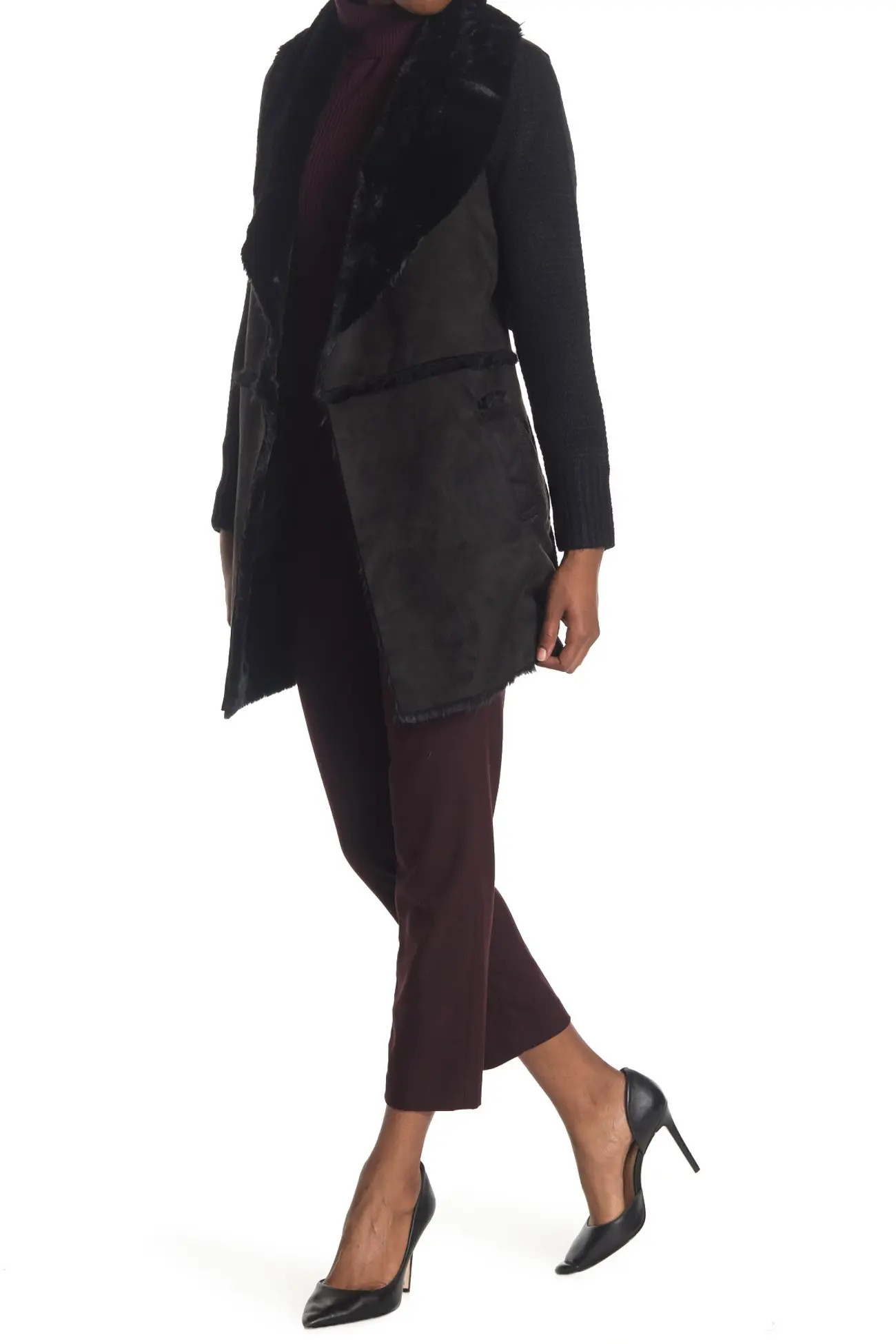 Faux Fur Collared Coat | Nordstrom Rack