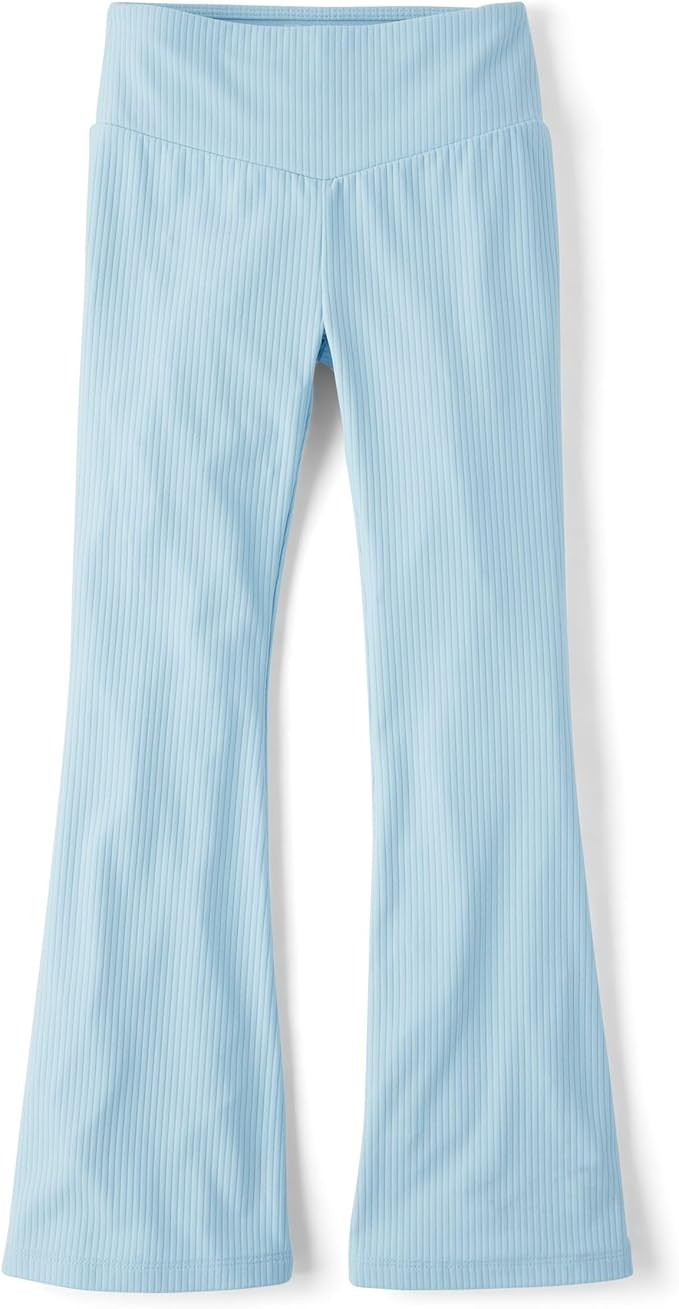 The Children's Place Girls' High Rise Flare Leggings | Amazon (US)