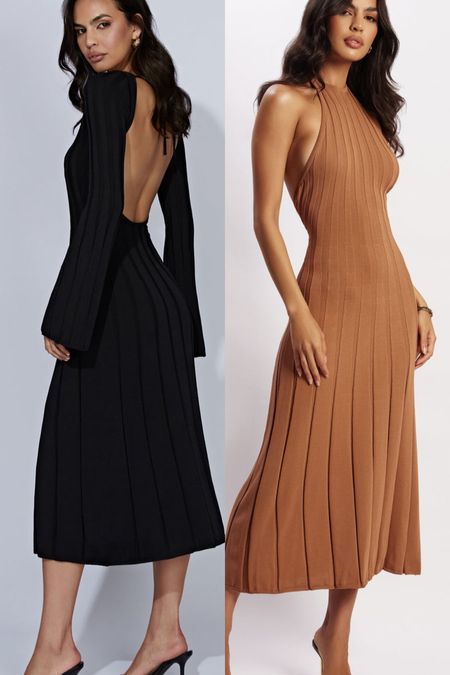 2 similar styles of dresses with different sleeves. Both perfect to
Wow during the holidays and on sale!
I’m a size Large by the way with Meshki.

#LTKunder100 #LTKCyberweek #LTKHoliday