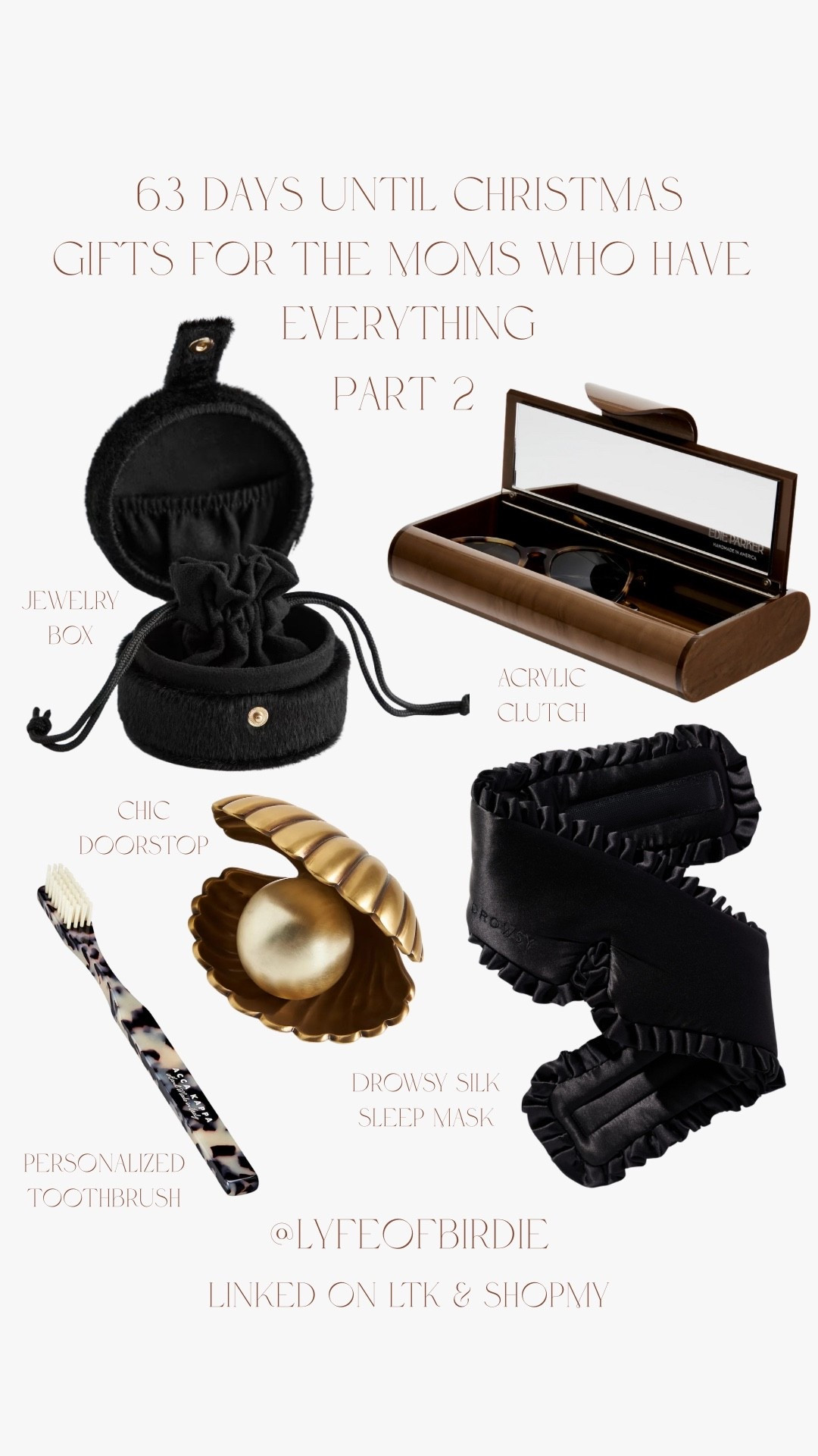 I want this all for myself, is that bad? I think each of these gifts are things that moms will love and appreciate so much! It’s gifts they’ll end up loving but never think to buy themselves! Grab one, two, or even five things before they gone! Happy Shopping💌

Also found on my ShopMy! @Lyfeofbirdie

https://shopmy.us/lyfeofbirdie